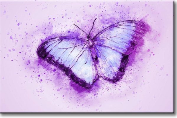 Purple butterfly wall decor