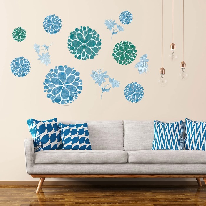 Kitchen wall stickers decor flower