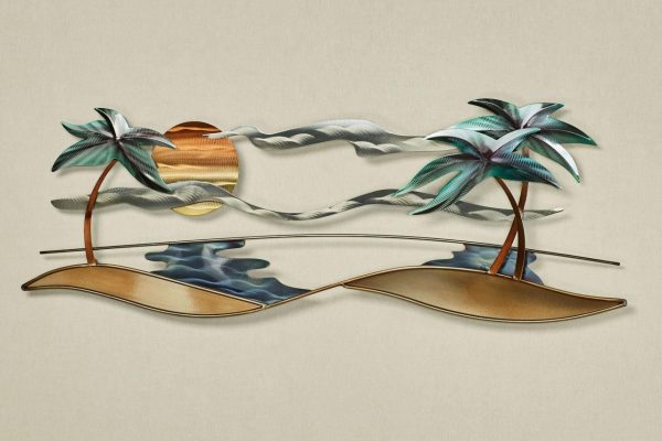 Metal tropical wall decor