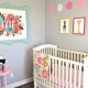 Floral wall decor for nursery