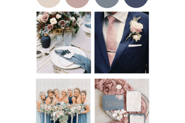 Dusty rose wedding table decor