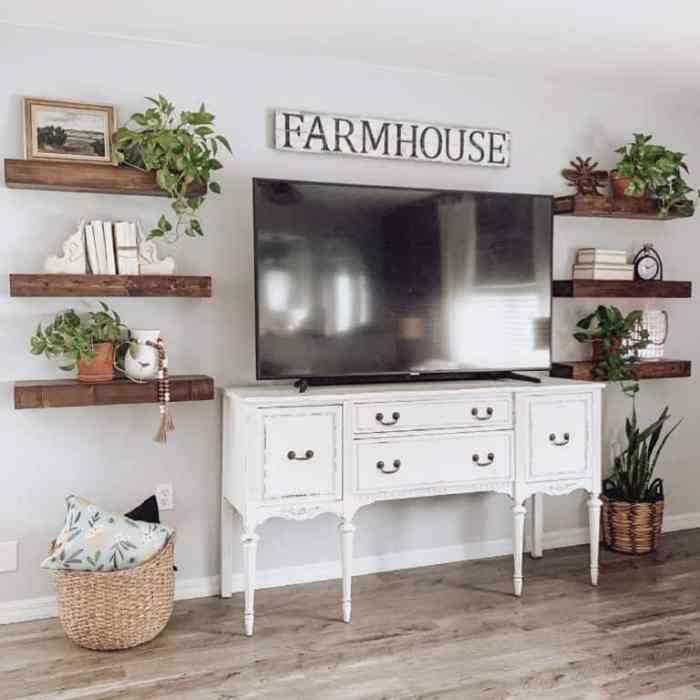 Wall decor floating shelf for bathroom farmhouse