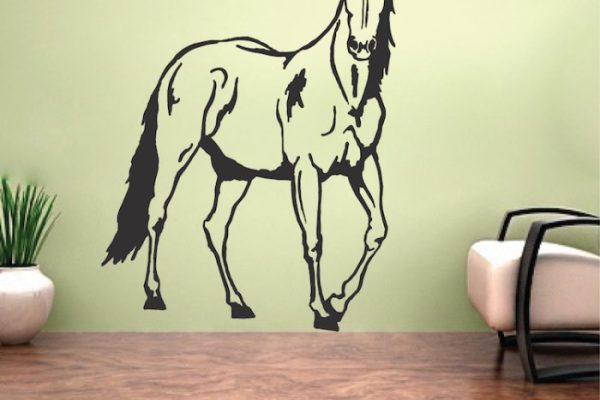 Wall horse decal wild stickers animals running decals decor vinyl sticker animal bedroom etsy mural kitchen any room buy choose