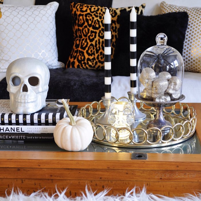 Coffee table halloween decor