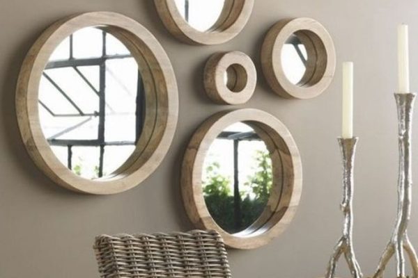 Round mirror wall decor