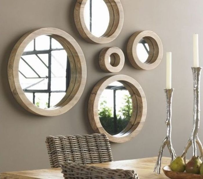 Round mirror wall decor