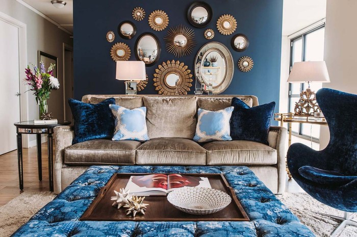 Blue bedroom wall decor