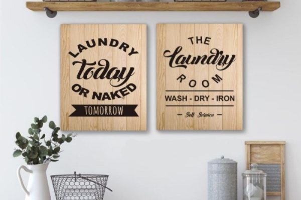 Laundry decal wall decor