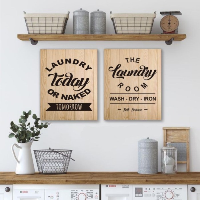 Laundry decal wall decor