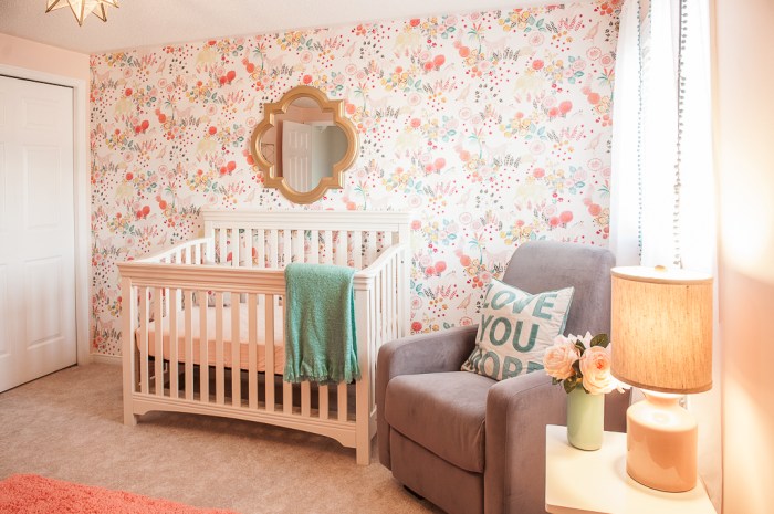 Floral wall decor for nursery