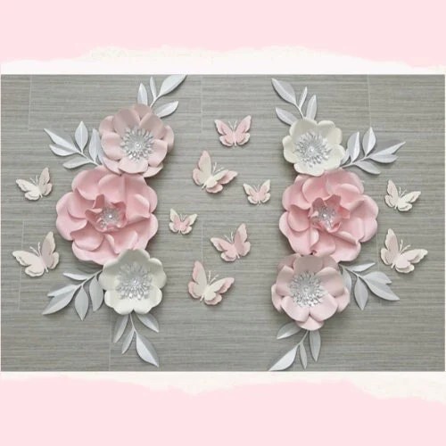 Floral wall decor for nursery