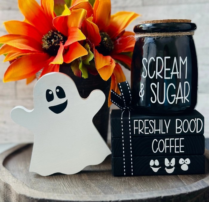 Coffee table halloween decor