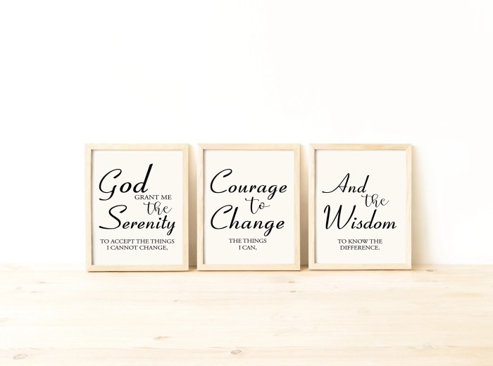 Serenity prayer wall decor