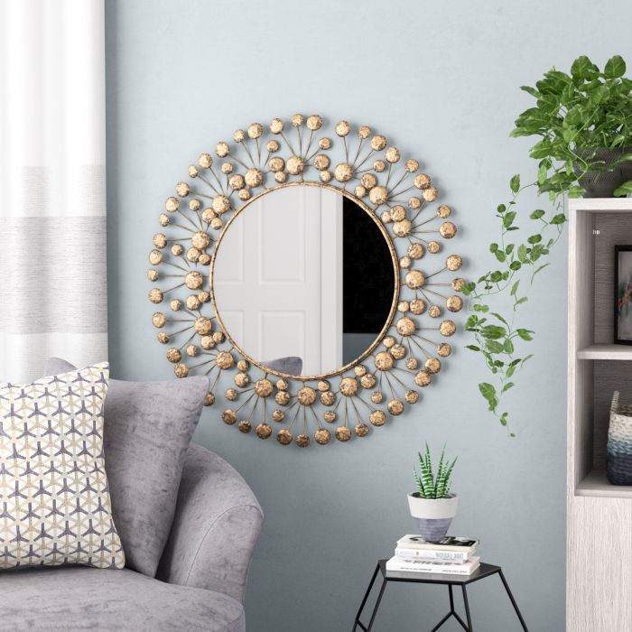 Round mirror wall decor