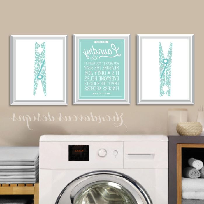 Laundry decal wall decor