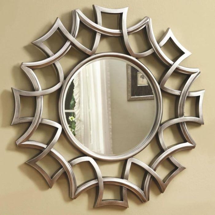 Mirror wall round frame decorative room bedroom modern living accent mounted entryway