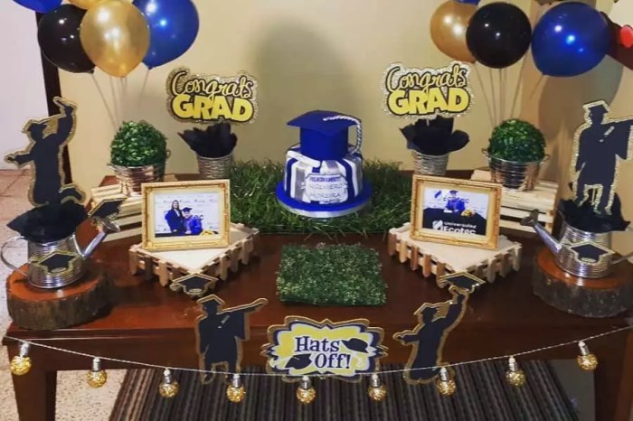 Table decor for graduation