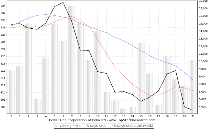 Power grid stock price